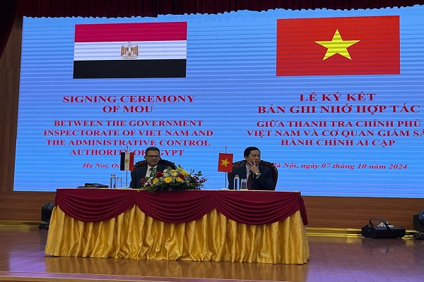 Administrative Control Authority Signs Memorandum of Understanding with the Government Inspectorate of Vietnam