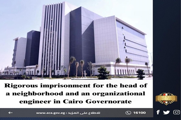 Rigorous imprisonment for the head of a neighborhood and an organizational engineer in Cairo Governorate 