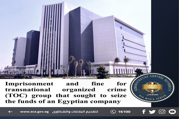 Imprisonment and fine for transnational organized crime (TOC) group that sought to seize the funds of an Egyptian company